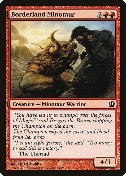Image for Borderland Minotaur (114) (Theros) - Magic: The Gathering