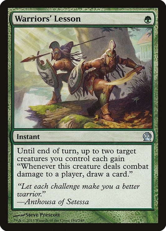 Image for Warriors' Lesson (184) (Theros) - Magic: The Gathering