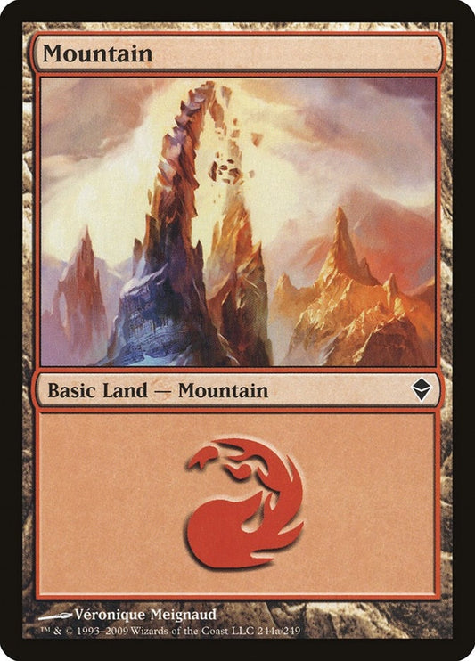 Image for Mountain (244a) (244a) (Zendikar) - Magic: The Gathering