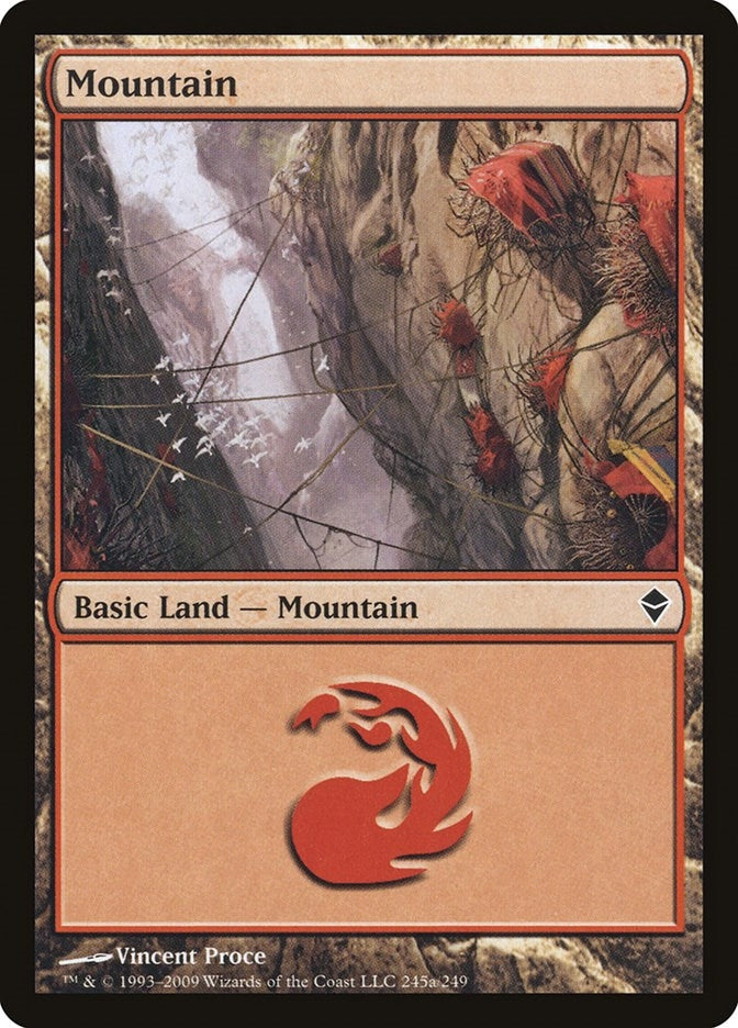 Image for Mountain (245a) (245a) (Zendikar) - Magic: The Gathering