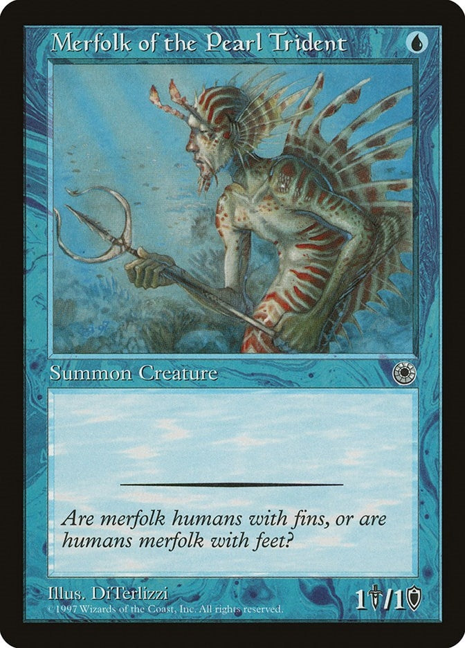 Image for Merfolk of the Pearl Trident (Portal) - Magic: The Gathering