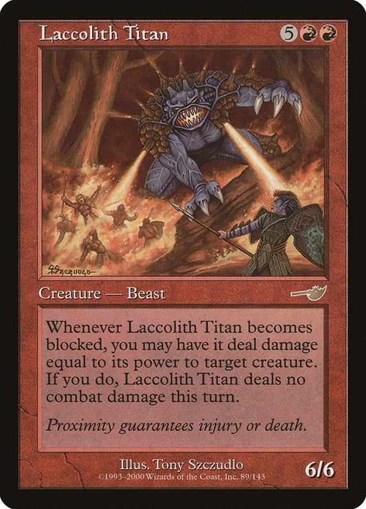 Image for Laccolith Titan (89) (Nemesis) - Magic: The Gathering