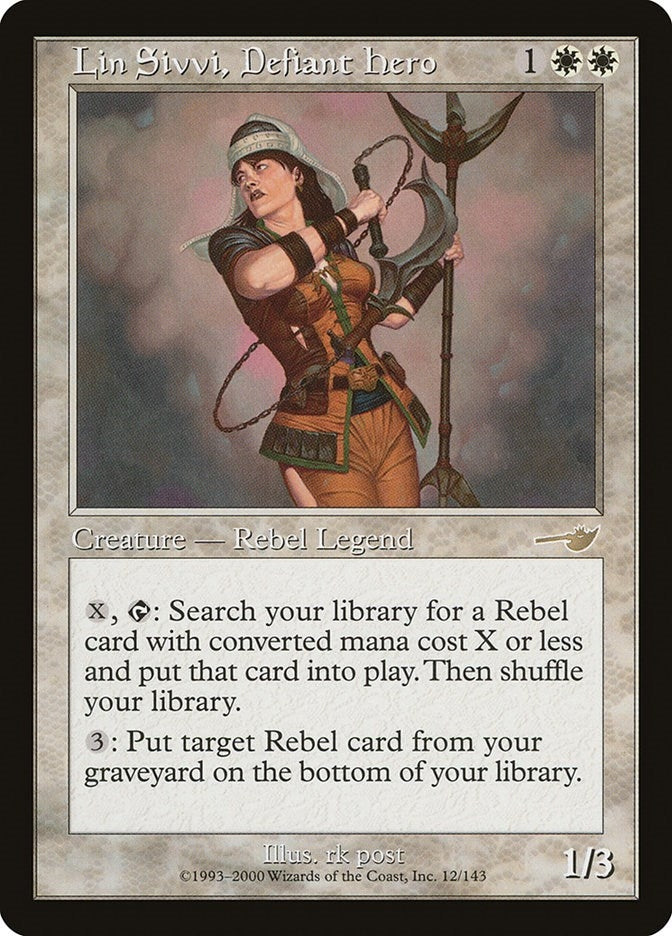 Image for Lin Sivvi, Defiant Hero (12) (Nemesis) - Magic: The Gathering