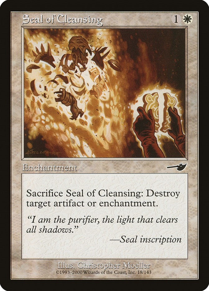 Image for Seal of Cleansing (18) (Nemesis) - Magic: The Gathering
