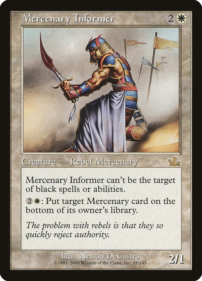 Image for Mercenary Informer (15) (Prophecy) - Magic: The Gathering