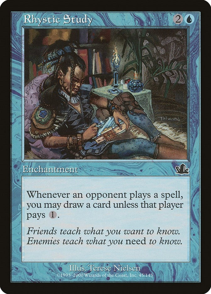 Image for Rhystic Study (45) (Prophecy) - Magic: The Gathering