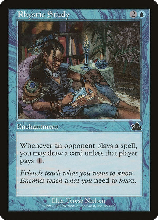 Image for Rhystic Study (45) (Prophecy) - Magic: The Gathering