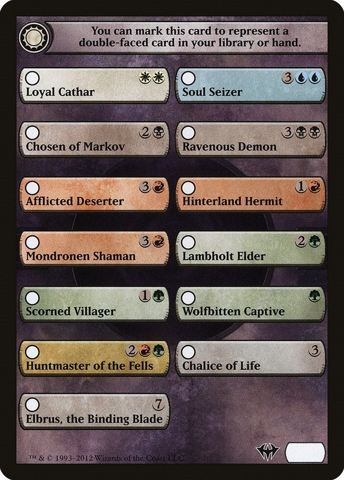 Image for Checklist Card - Dark Ascension (Dark Ascension) - Magic: The Gathering
