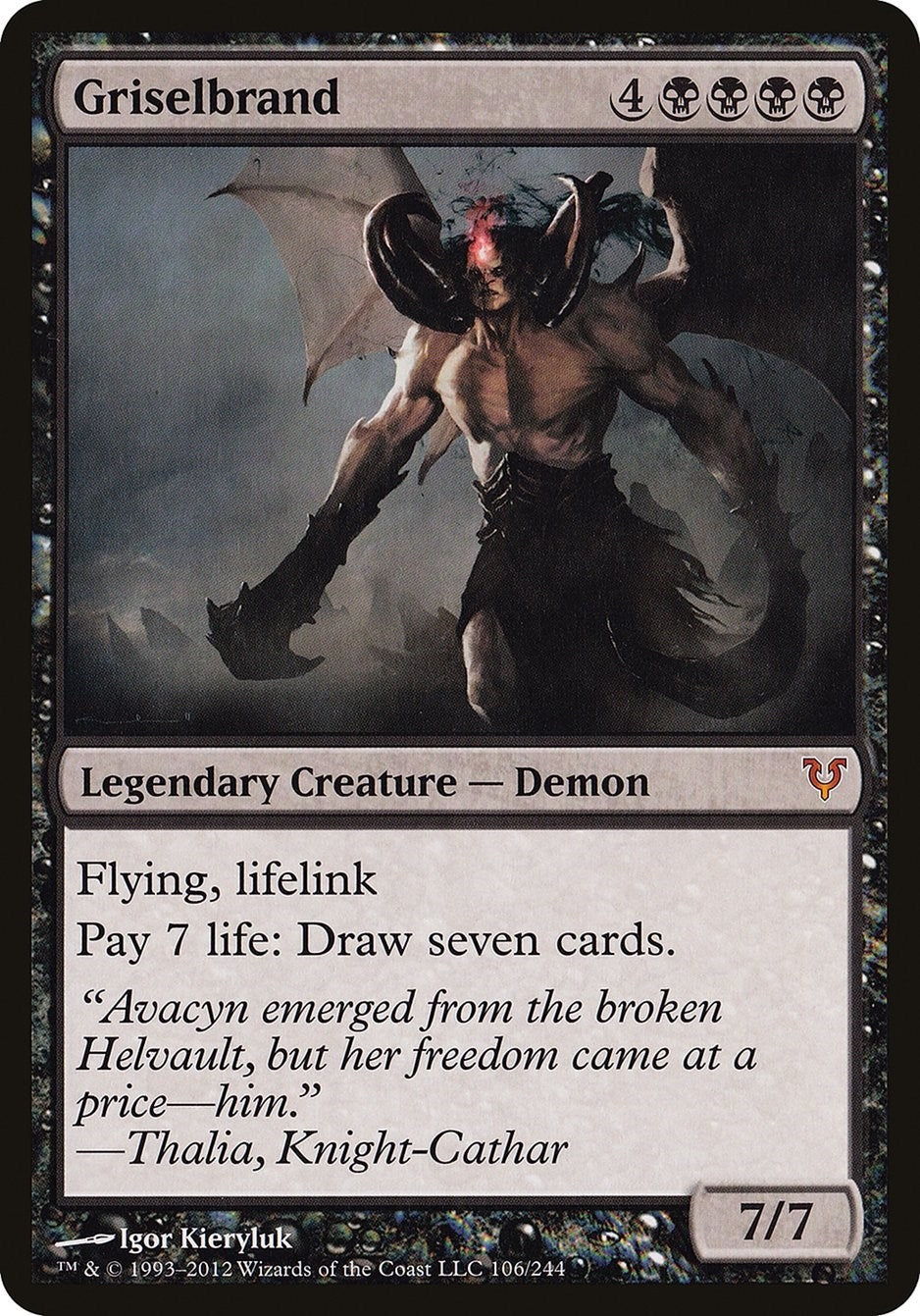 Image for Griselbrand (Avacyn Restored) (106) (Oversize Cards) - Magic: The Gathering