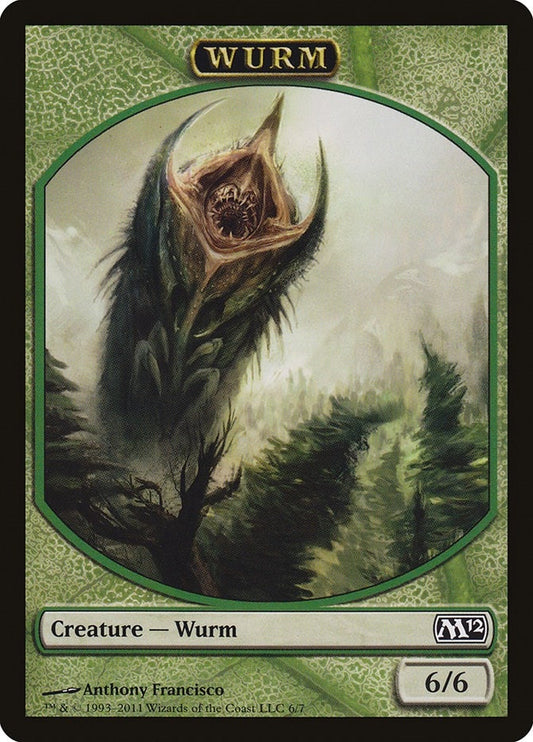 Image for Wurm Token (6) (Magic 2012 (M12)) - Magic: The Gathering