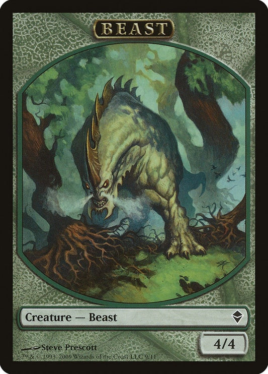 Image for Beast Token (9) (Zendikar) - Magic: The Gathering