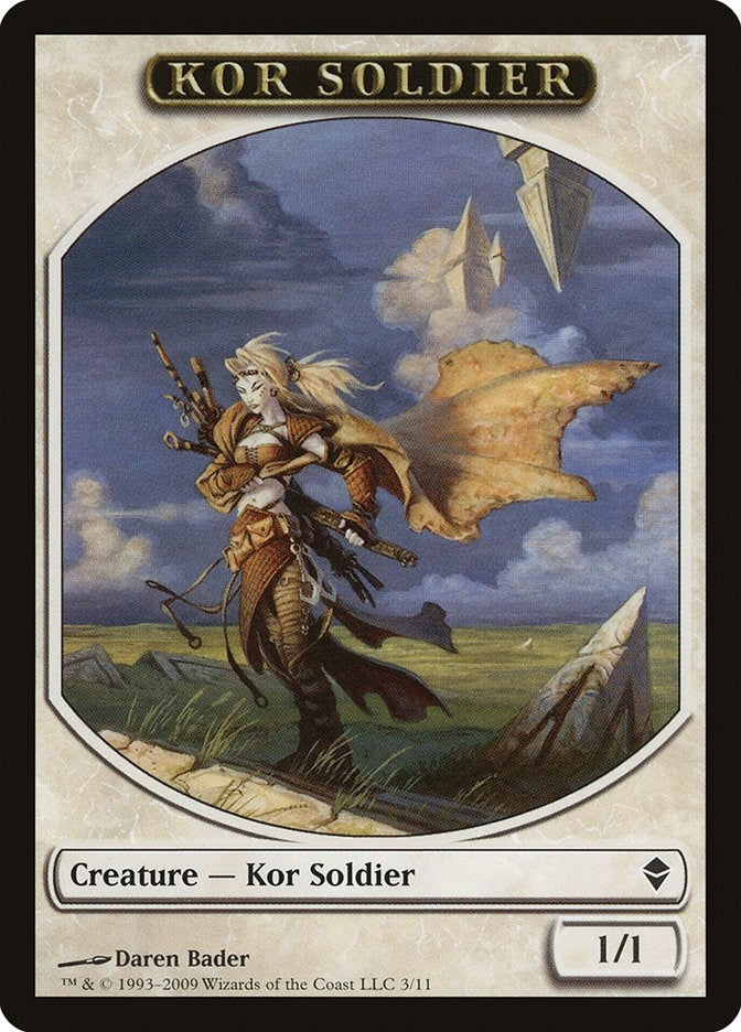 Image for Kor Soldier Token (3) (Zendikar) - Magic: The Gathering