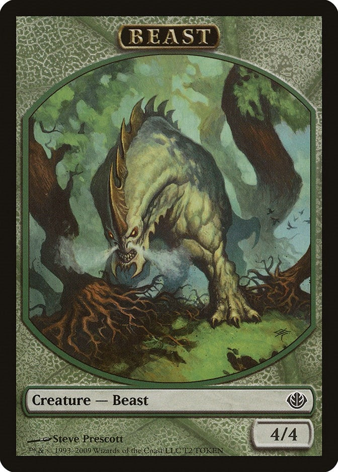 Image for Beast Token (4/4) (T2) (Duel Decks: Garruk vs. Liliana) - Magic: The Gathering