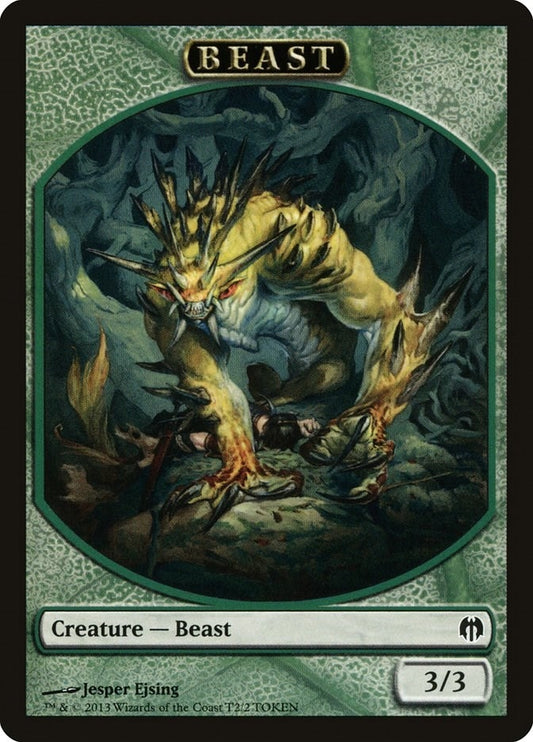Image for Beast Token (T2) (Duel Decks: Heroes vs. Monsters) - Magic: The Gathering