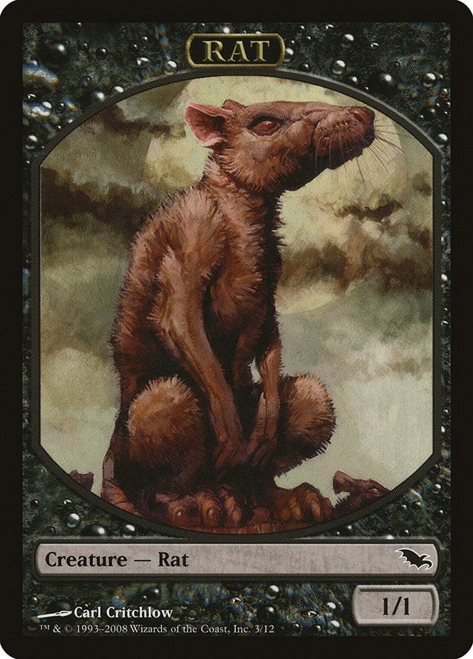 Image for Rat Token (3) (Shadowmoor) - Magic: The Gathering