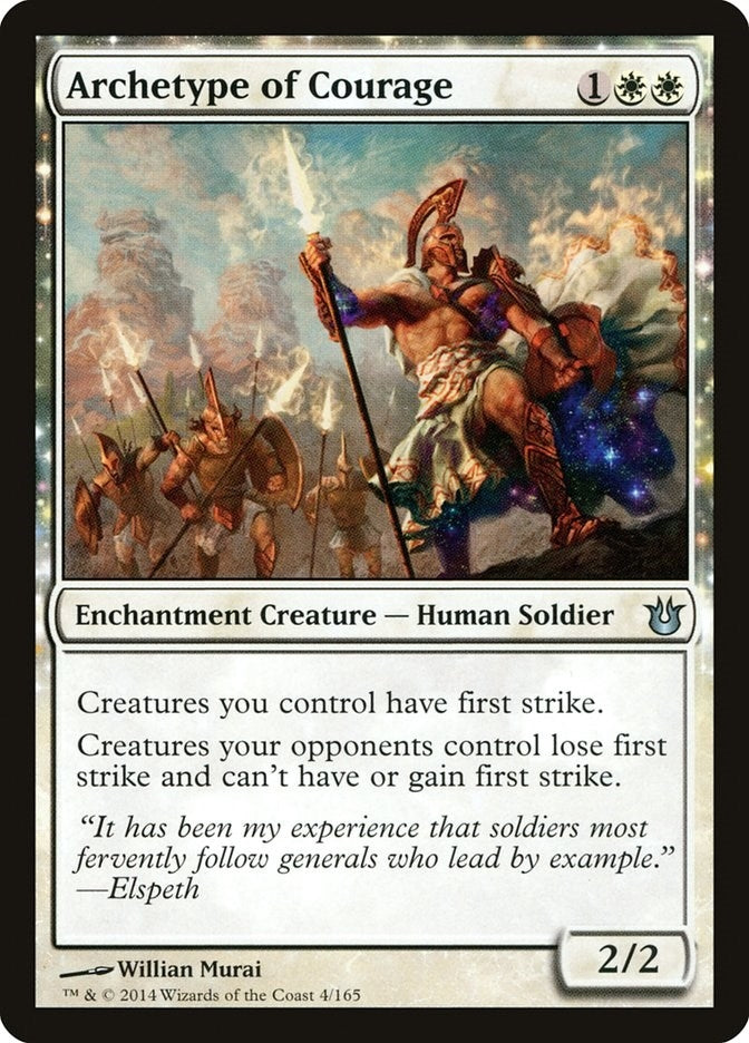 Image for Archetype of Courage (4) (Born of the Gods) - Magic: The Gathering