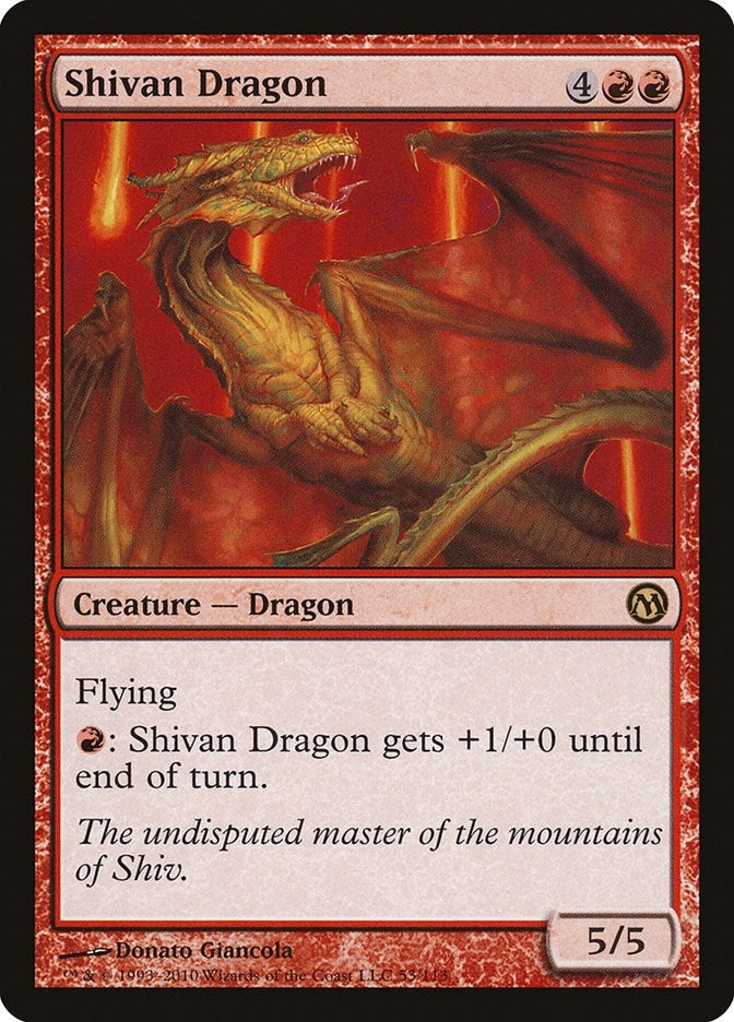 Image for Shivan Dragon (53) (Duels of the Planeswalkers) - Magic: The Gathering
