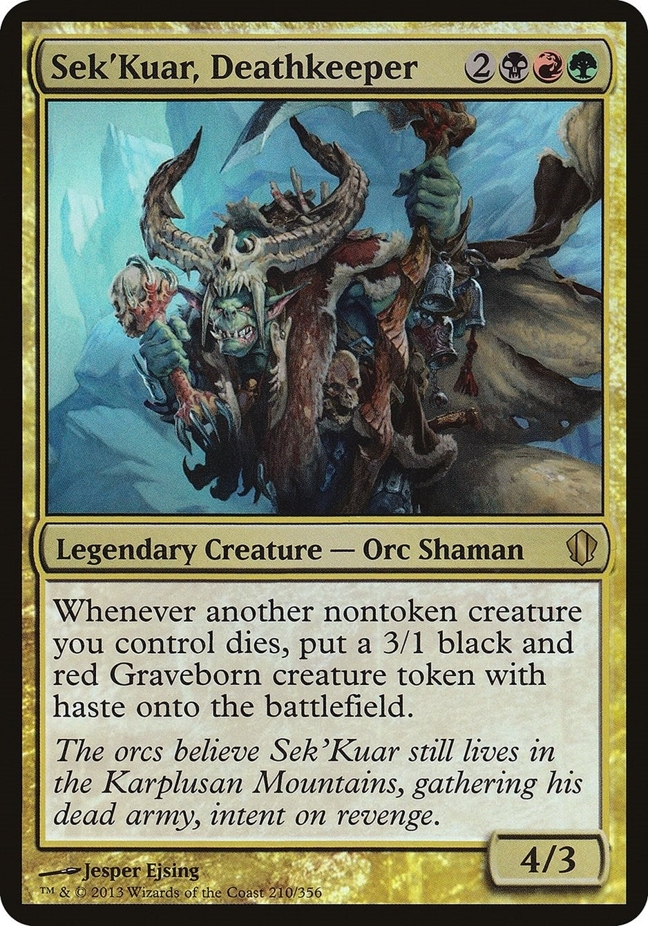 Image for Sek'Kuar, Deathkeeper (Commander 2013) (210) (Oversize Cards) - Magic: The Gathering