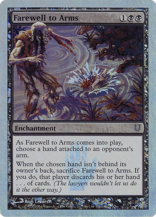 Image for Farewell to Arms (Alternate Foil) (56) (Unhinged) - Magic: The Gathering