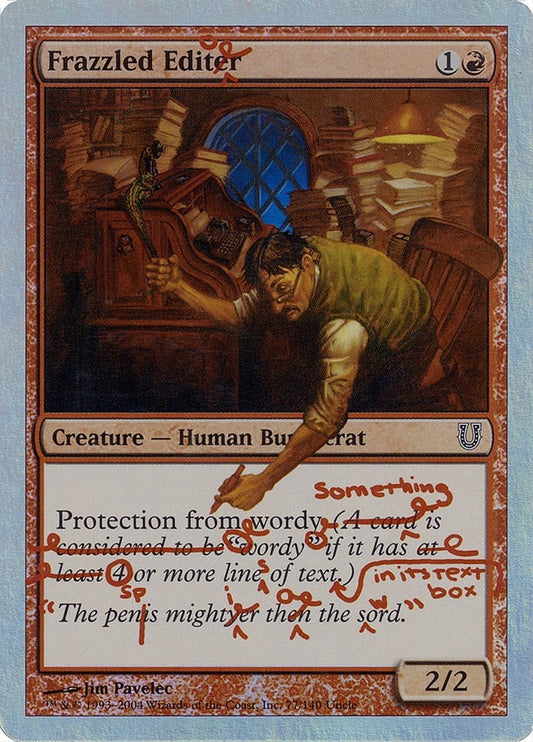 Image for Frazzled Editor (Alternate Foil) (77) (Unhinged) - Magic: The Gathering