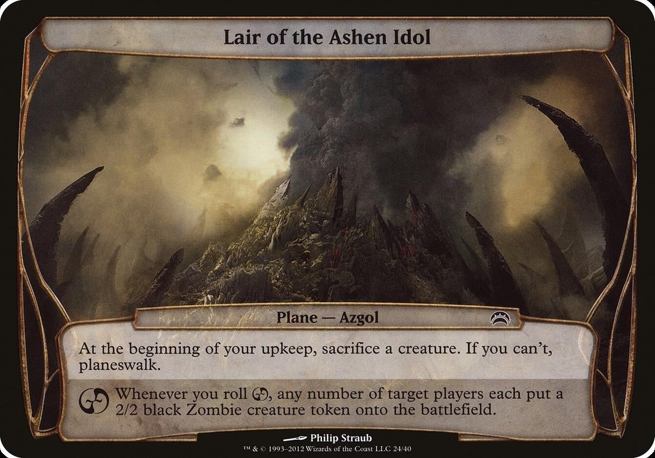 Image for Lair of the Ashen Idol (Planechase 2012) (24) (Oversize Cards) - Magic: The Gathering