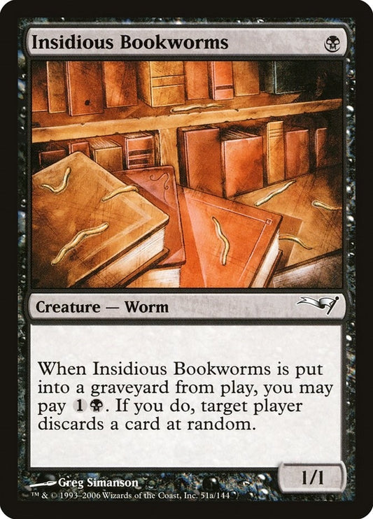 Image for Insidious Bookworms (51a) (Coldsnap Theme Deck Reprints) - Magic: The Gathering