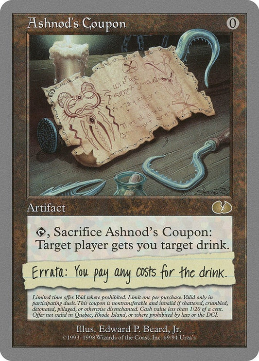 Image for Ashnod's Coupon (69) (Unglued) - Magic: The Gathering