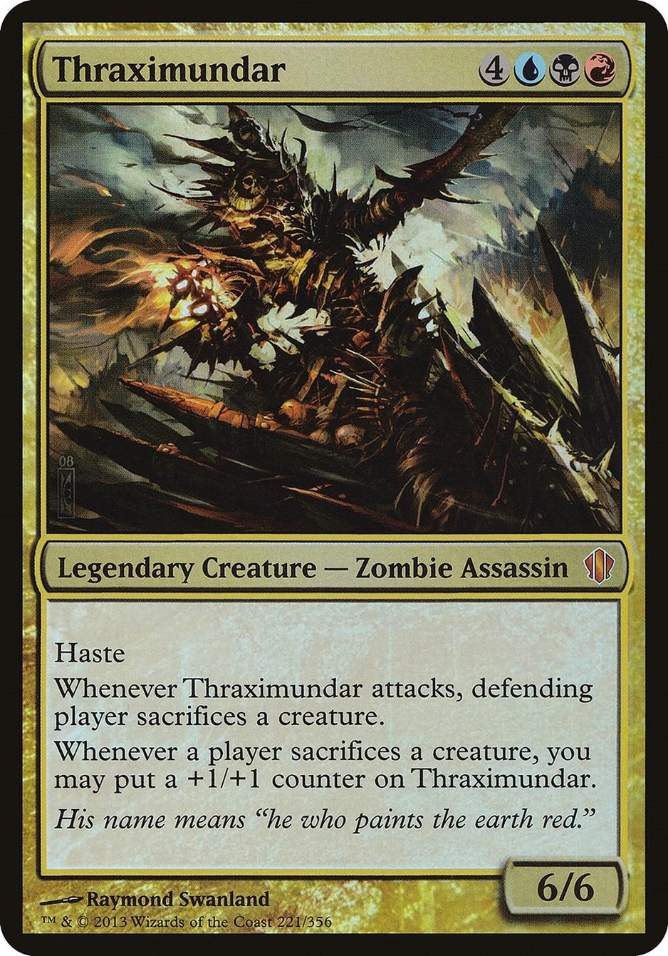 Image for Thraximundar (Commander 2013) (221) (Oversize Cards) - Magic: The Gathering
