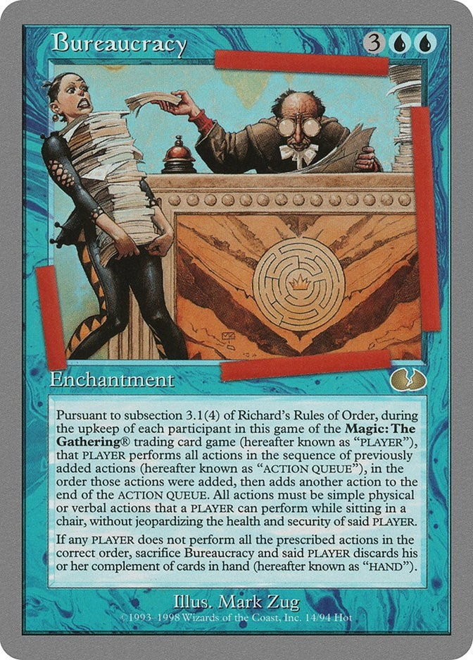 Image for Bureaucracy (14) (Unglued) - Magic: The Gathering