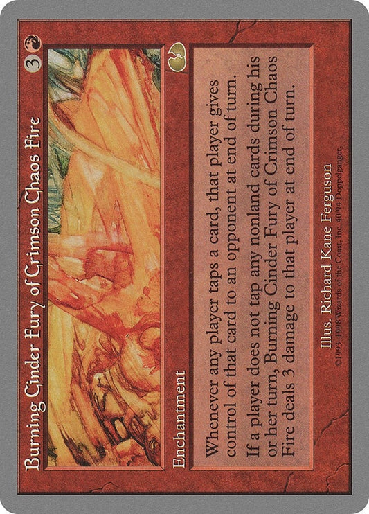 Image for Burning Cinder Fury of Crimson Chaos Fire (40) (Unglued) - Magic: The Gathering
