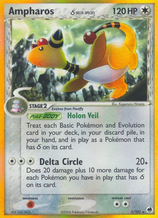 Image for Ampharos (Delta Species) (1/101) (Dragon Frontiers) - Pokemon