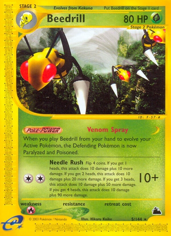 Image for Beedrill (5) (005/144) (Skyridge) - Pokemon