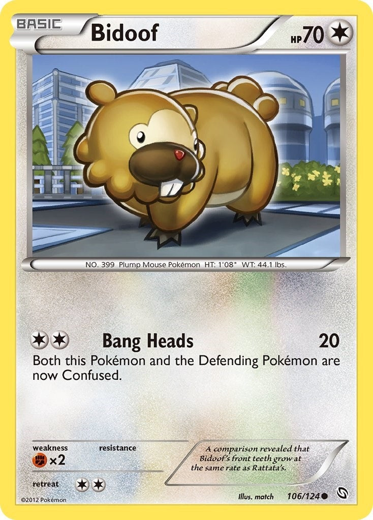 Image for Bidoof (106/124) (Dragons Exalted) - Pokemon