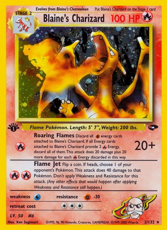 Image for Blaine's Charizard (002/132) (Gym Challenge) - Pokemon