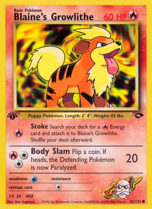 Image for Blaine's Growlithe (062/132) (Gym Challenge) - Pokemon