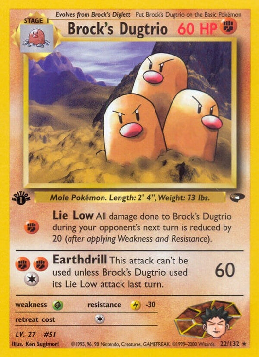 Image for Brock's Dugtrio (022/132) (Gym Challenge) - Pokemon