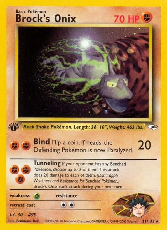 Image for Brock's Onix (21) (021/132) (Gym Heroes) - Pokemon