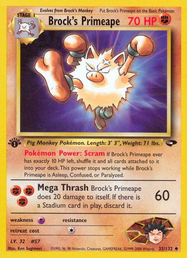 Image for Brock's Primeape (035/132) (Gym Challenge) - Pokemon