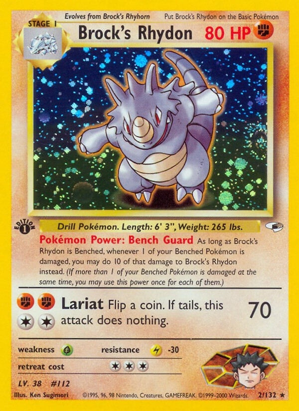 Image for Brock's Rhydon (002/132) (Gym Heroes) - Pokemon