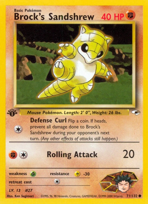 Image for Brock's Sandshrew (71) (071/132) (Gym Heroes) - Pokemon