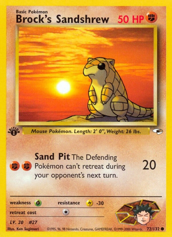Image for Brock's Sandshrew (72) (072/132) (Gym Heroes) - Pokemon