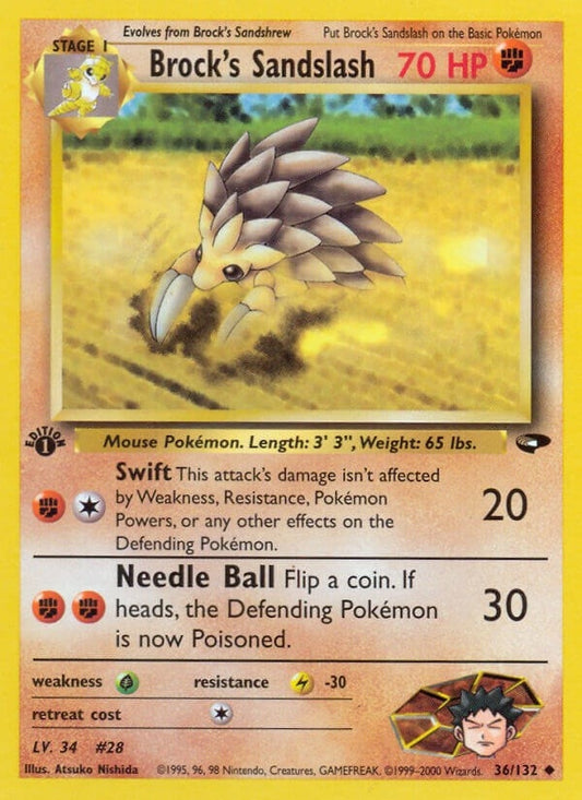 Image for Brock's Sandslash (036/132) (Gym Challenge) - Pokemon
