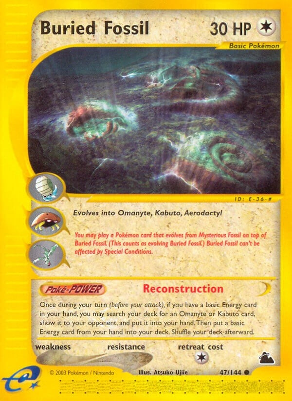 Image for Buried Fossil (047/144) (Skyridge) - Pokemon