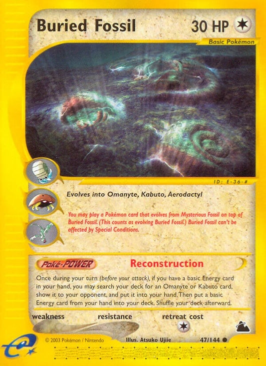 Image for Buried Fossil (047/144) (Skyridge) - Pokemon
