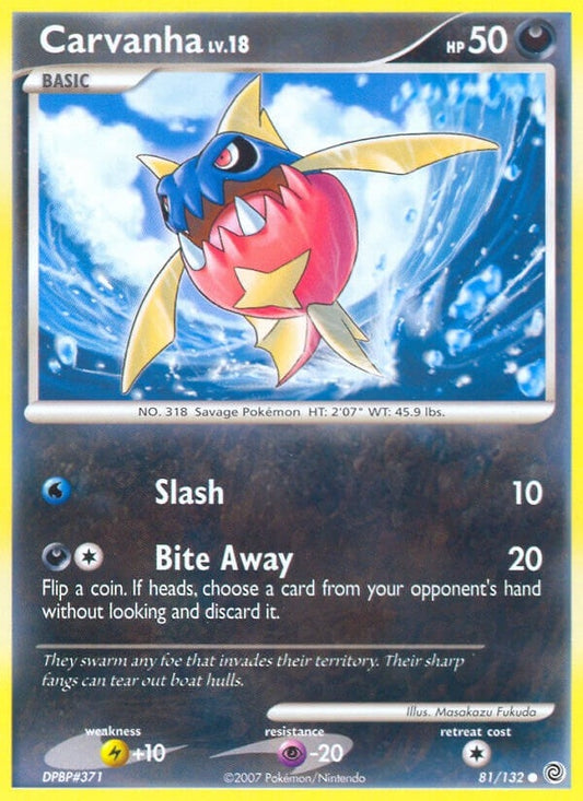 Image for Carvanha (81/132) (Secret Wonders) - Pokemon