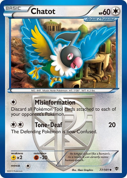 Image for Chatot (Team Plasma) (77/101) (Plasma Blast) - Pokemon