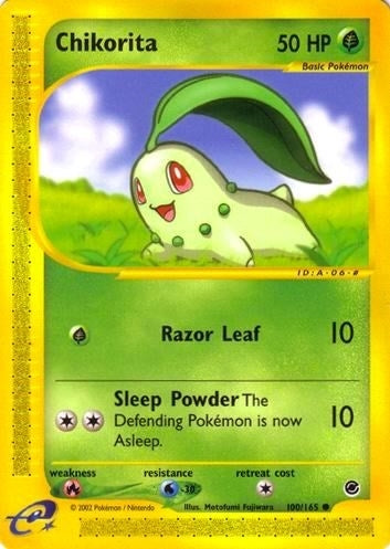 Image for Chikorita (100) (100/165) (Expedition) - Pokemon