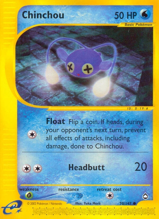 Image for Chinchou (70) (070/147) (Aquapolis) - Pokemon