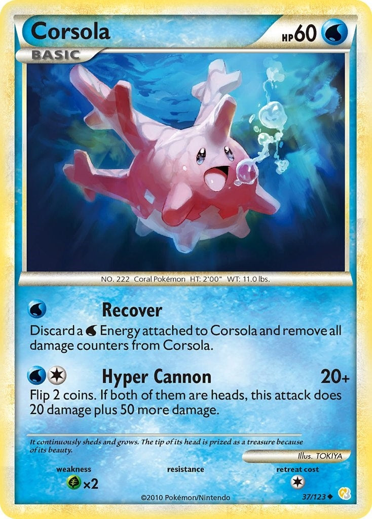 Image for Corsola (37/123) (HeartGold SoulSilver) - Pokemon