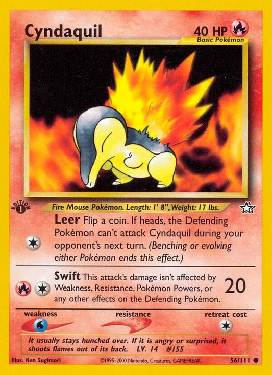 Image for Cyndaquil (56) (056/111) (Neo Genesis) - Pokemon